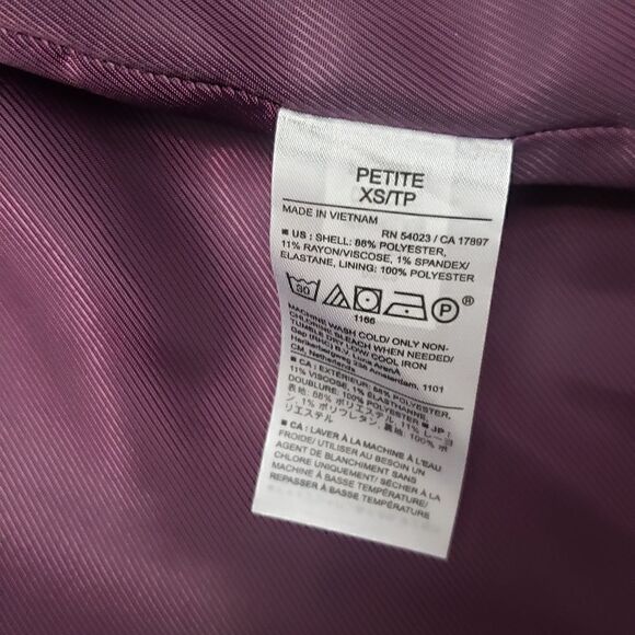 Banana Republic Classic Coat NWT  Dark Purple Color - Picture 9 of 9